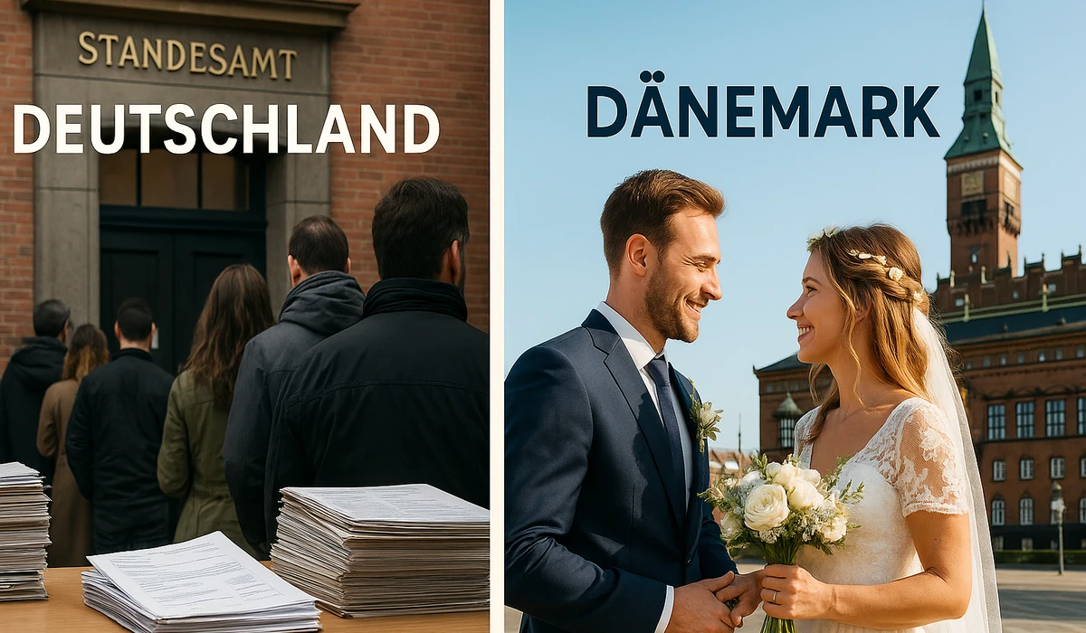 Unterschiede: Heirat in Deutschland (Standesamt) vs. Dänemark – Wartezeit, Unterlagen, Ehefähigkeitszeugnis, Anerkennung